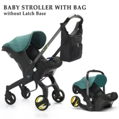Foldable Baby Stroller with Free Bag,Newborn Stroller,Equipped with Chest Clip,One-Click Contraction Function,Alloy Metal Material, Foldable 4-wheel Travel Toddler Stroller, Stroller & Basket & Carrycot, Suitable for Travel - TikTok Shop