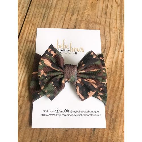 Camo Baby Headwrap, Camouflage Baby Bow, Baby Headband, Baby Head Wrap