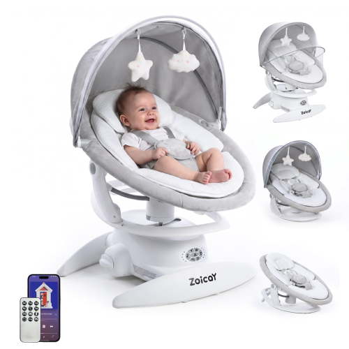 Zoicay Baby Swing, Baby Rocker Stationary Seat Infants Swing 3-IN-1 Design