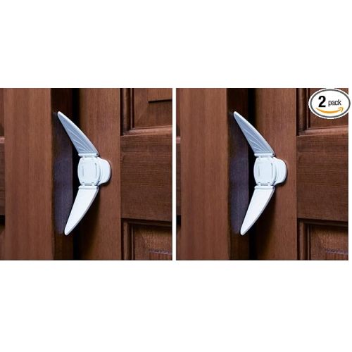 Toddleroo by North States - Sliding Door & Window Lock for Baby Proofing: Sliding Door Lock for Child Safety - White (Pack of 2)