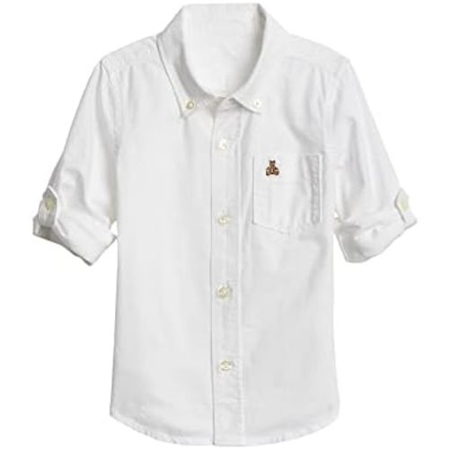 GAP Baby Boys' Oxford Convertible Button-Down Shirt