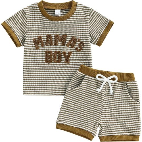 Baby Boy Summer Clothes Mamas Boy T-Shirt Shorts Set