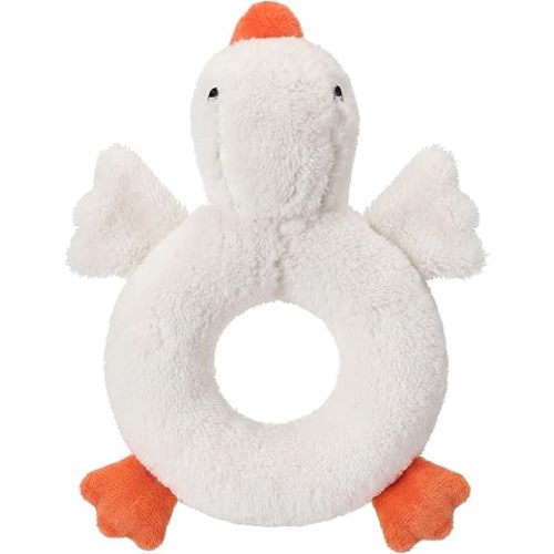 Karenhi Goose White Stuffed Animal Little Stuffed Animal Praying Baptism Soft Plush Snuggle God's Toy Embroidered Religious Gifts for Boys Girl Baby Shower Mom Barnyard Nursery Decor Doll Toy
