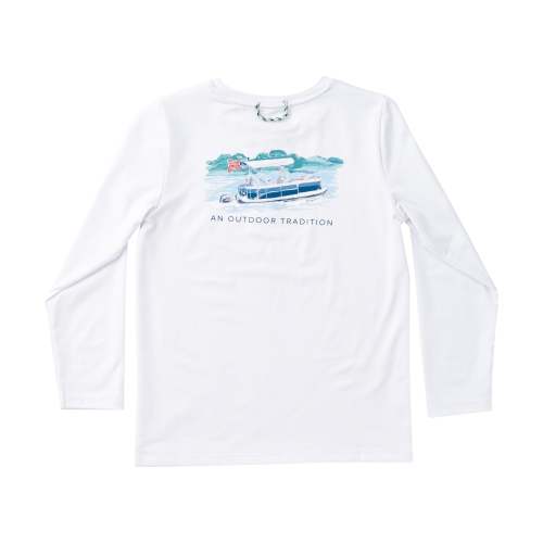 Kid's Pontoon Boat Art Long Sleeve Performance T-shirt – PRODOH