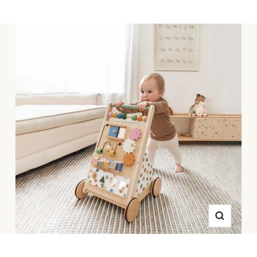 Tiny Land® Versatile Natural Wooden Baby Walker