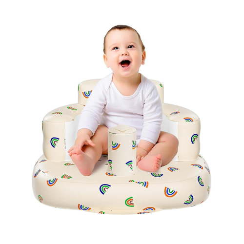 Inflatable Baby Sofa Chair, PVC Toddler Seat with Built in Pump for Travel, 57x48cm