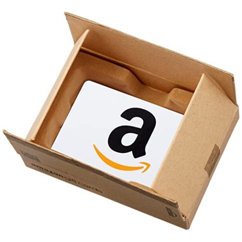 Amazon.com Gift Card in Various Gift Boxes - Mini Amazon Shipping Box - "A" Smile White