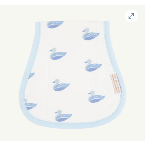 Oopsie Daisy Burp Cloth - Merrimack Quack Quacks with Buckhead Blue