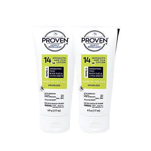Proven Insect Repellent Lotion – Protects Against Mosquitoes, Ticks and Flies - 6 oz, Odorless 2-Pack2