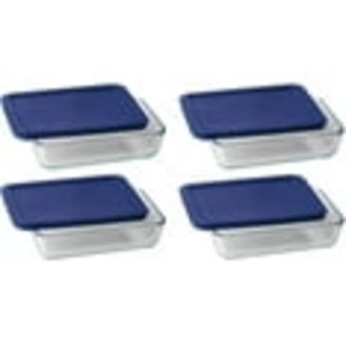Pyrex 3 Cup Storage Plus Rectangular Dish With Plastic Cover (4)
