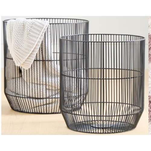 Fine Line Metal Round Baskets | West Elm