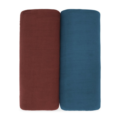 Comfy Cubs Muslin Swaddle Blankets Pack of 2 - 47 x 47 Inch Large Multipurpose Wraps for Newborns | Wayfair