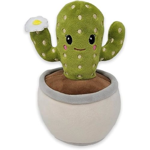 Squishy Saguaro Cactus Stuffed Animal; Ultra Soft and Cuddly Plush Toy for Kids 3 Years Old to Adults; Child-Safe Embroidered Eyes adds a Unique Aesthetic; (6" Tall)