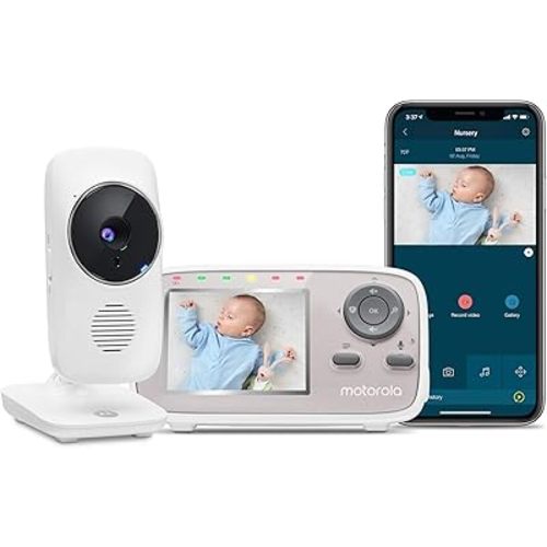 Motorola MBP667CONNECT 2.8" Video Baby Monitor with Wi-Fi Viewing, Digital Zoom, Two-Way Audio, and Room Temperature Display, (Pack of 1)