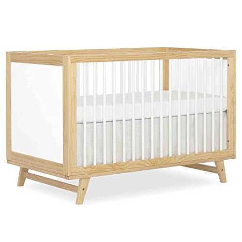 Dream On Me Carter 5-in-1 Convertible Full-Size Baby Crib, Neutral & White, GreenGuard Gold & JPMA, Sustainable Pinewood, Converts Toddler, Day & Full-Size Bed 3 Mattress HeightsModern Design