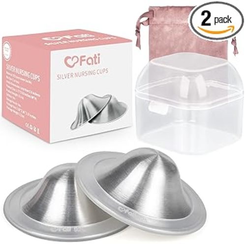 The Original Silver Nursing Cups, Nipple Covers for Breastfeeding Essentials, Nipple Shields for Nursing Newborn, 925 Silver Nipple Guards for Sore Nipple Relief, Newborn Essentials Must Haves-Regular