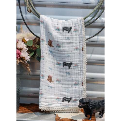 The Blush Angus Muslin Blanket | PREORDER