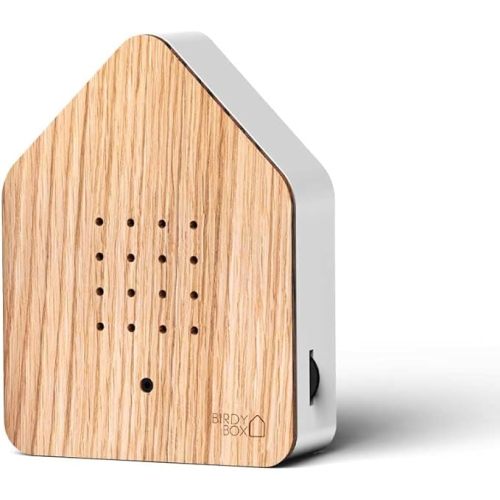 RELAXOUND Original Birdybox Oak - Modern Nature Sound Box - Relaxing Cheerful Bird Concert - Motion Sensor with Sound - Relaxing Tool