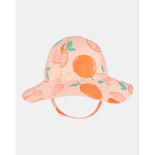 Baby Girl Orange Fruit Print Reversible Swim Hat - Orange/Peach | Carter's
