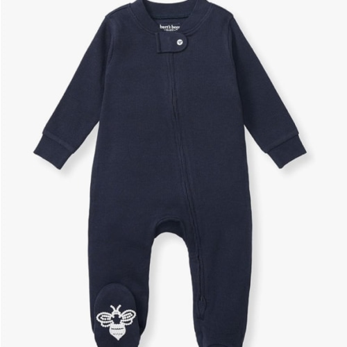 Burt's Bees Baby Boys' Sleep & Play PJs, 100% Organic Cotton | 0-3m
