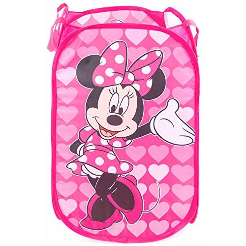 Jay Franco Disney Minnie Mouse Pop Up Hamper - Mesh Laundry Basket/Bag with Durable Handles (Official Disney Product)