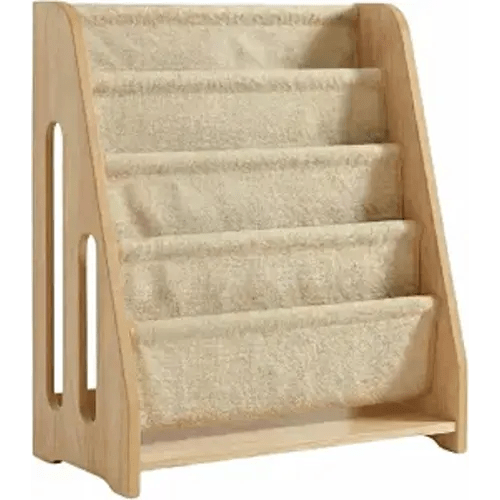 Perugina Wood Kids Bookshelf Fabric 5Tier,MapleWoodPattern