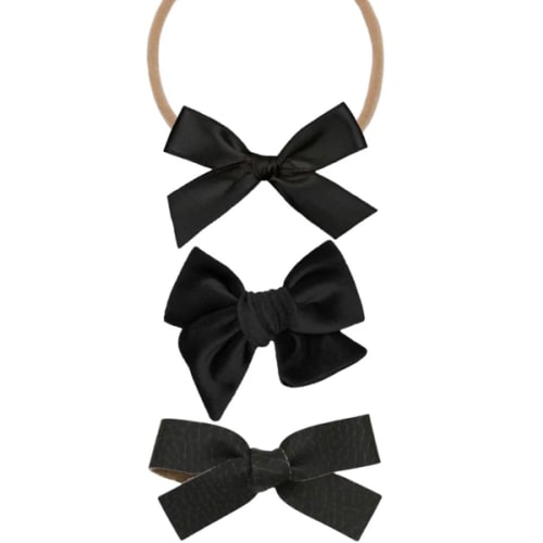 Bow 3 Pack: Black Headbands