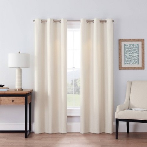 1pc Blackout Windsor Curtain Panel - Eclipse, Color: Cream, Size: 42"W x 63"L