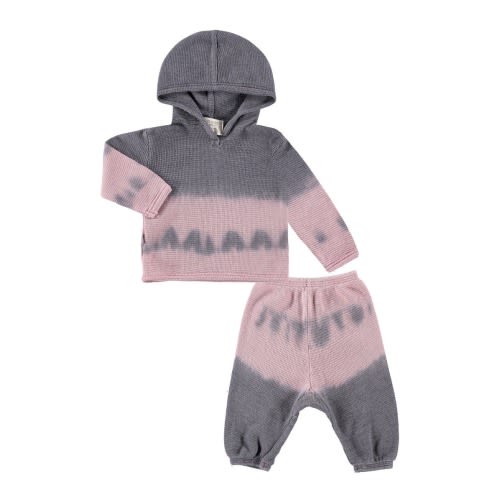 Kids' Dip Dye Thermal Knit Hoodie & Pants Set, 3-6M- Only 1 left