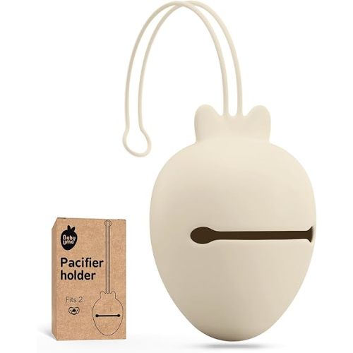 Baby Uma Silicone Pacifier Holder Case - BPA-Free, Dishwasher-Safe & Universal Pacifier Case for Diaper Bag, Fits 2 Pacis