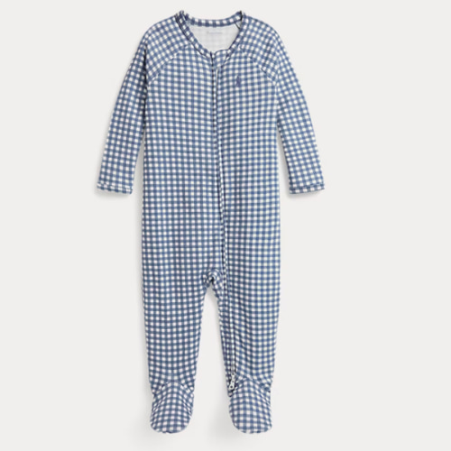 Gingham Cotton Footed Coverall