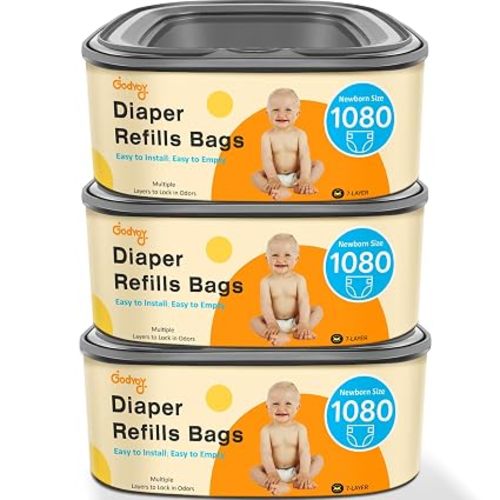 Jumbo Square Diaper Bags Fits Diaper Genie Classic,Compact,Select