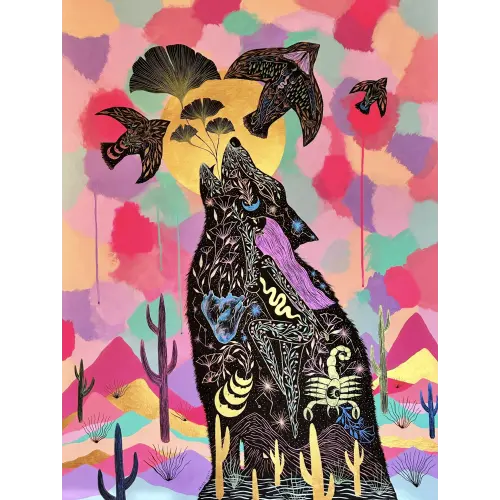 'Mystified By The Golden Moon' Limited First Edition Print — Kallen Mikel Art