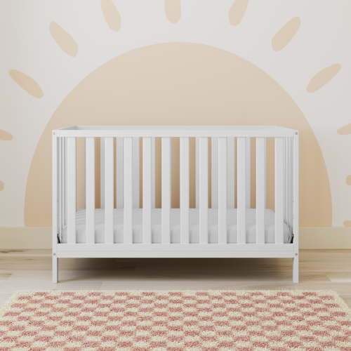 Storkcraft Sunset 5-in-1 Convertible Baby Crib, White