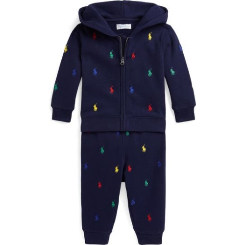 Logo Full-Zip Hoodie & Sweatpants Set, 3M
