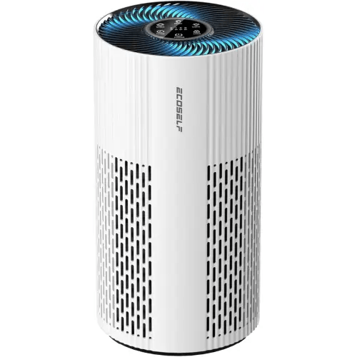 Air Purifiers for Home Large Room Cover Up to 1500 Ft² with True HEPA Filter, 20dB Sleep Mode, 360° Air Intake & Outlet, Air Cleaner for Bedroom Pets, 7 Color Light, HAP604, Bright White
