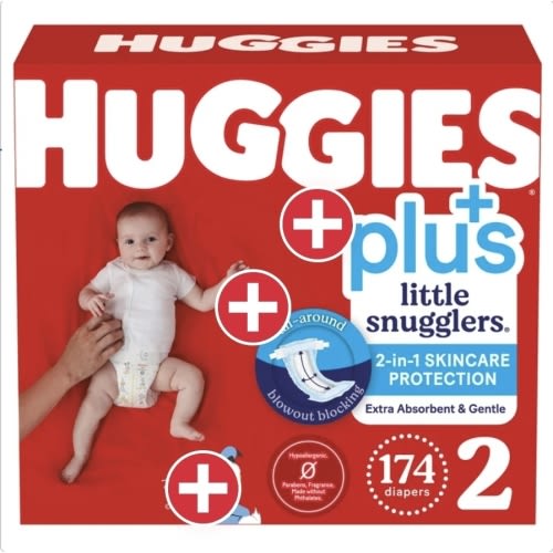 Huggies Little Snugglers Plus Diapers Size 2, 192-count | Costco