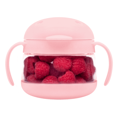 Ubbi Tweat Spill-Proof Snack Container for Toddlers & Kids, BPA-Free, Blush Pink