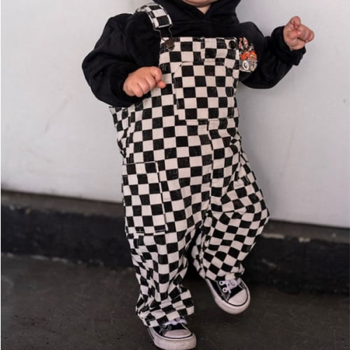 Classic Checkered Overalls | Little Trouble