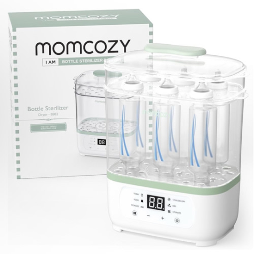 Momcozy Bottle Sterilizer and Dryer, 8-in-1 Electric Steam Baby Bottle Sterilizer for Baby Bottles, Baby stuffs & Breast Pump Accessories