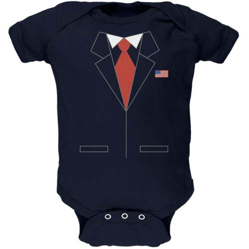 Halloween President Costume Republican Soft Baby One Piece Navy 0-3 M