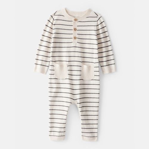 6M - Baby Boy Carter's Striped Cotton Long-Sleeve Bodysuit
