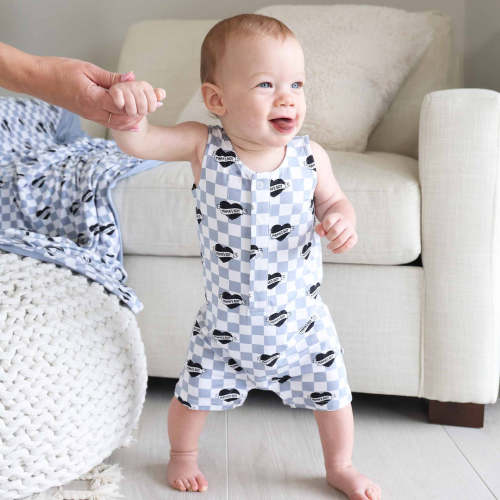 Sleeveless Snap Romper | Mama's Boy