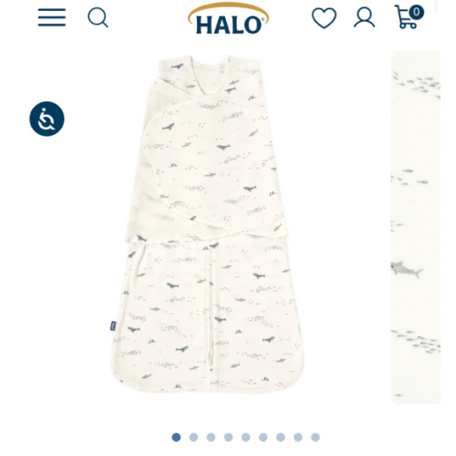 Ocean Life Cotton Swaddle | HALO
