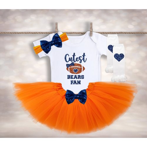 Baby Girls Bears Outfit - Chicago Football Baby - Baby Shower Gift - Tutus and Touchdowns - Baby Girl Football Outfit - Football Onesie®