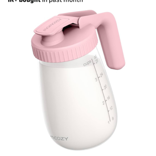 Momcozy Breast Milk Pitcher, Resistant to Heat and Cold Abrupt Temp Swings, No Leak Glass Breast Milk Fridge Storage Container with Wide Mouth, Fast Baby Formula Maker, Green