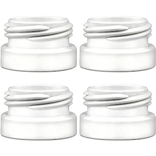 Maymom Bottle Thread Changer Compatible with Spectra 9 Plus S1 S2 Flange, Maymom Widemouth/Avent Flange, Compatible with Lansinoh Mam Pigeon Bottle; 4pc/pk