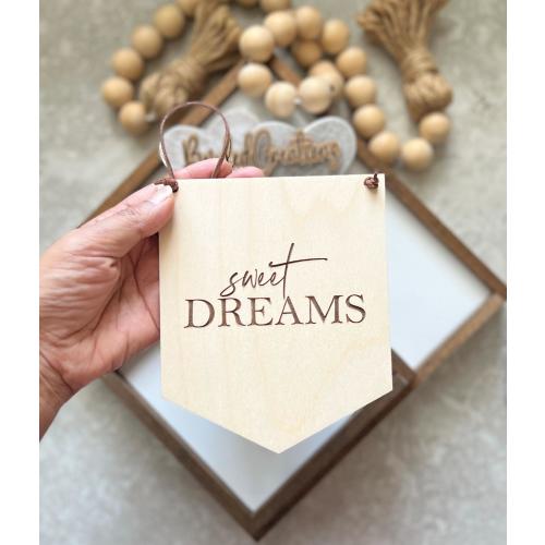 Sweet Dreams sign | Baby Nursery Sign | New Baby Gift | Modern Nursery Decor | Children's Room Decor | Playroom Nursery Pennant Decor