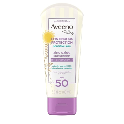 Aveeno Baby Continuous Protection Zinc Oxide Mineral Sunscreen - 3.0 oz