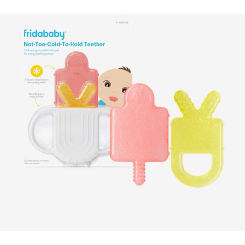 Frida Baby Silicone Teething Toys, 4-in-1 Teether for Babies & Infants, Teething Relief for 0-18 Months, Not-Too-Cold-to-Hold Baby Teether, BPA-Free